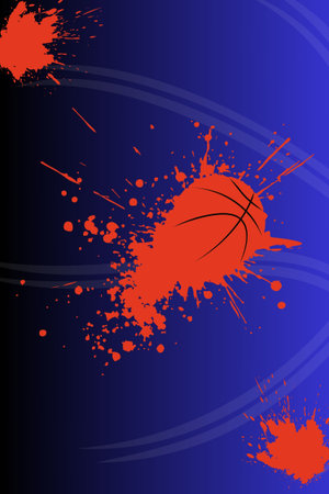 abstract basketball background with space for your text, vector illustration.の写真素材