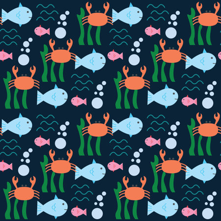 Under the Sea Pattern. For Wallpaper, ect.のイラスト素材
