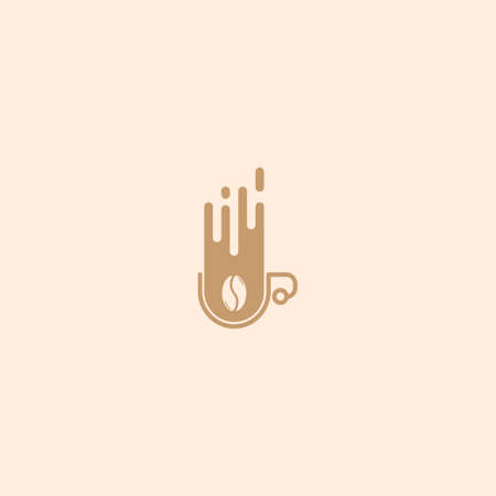 Coffee Logo Design Vector Minimal Conceptのイラスト素材