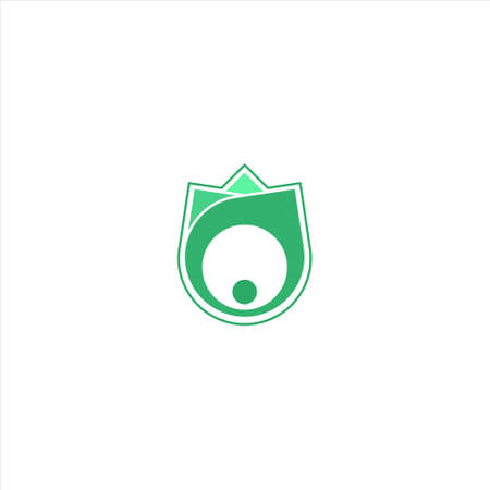 Abstract Green Leaf and Leaves logo Icon Vector Design. Landscape Design, Garden, Plant, Nature, Health and Ecology Vector Logo Illustration.のイラスト素材