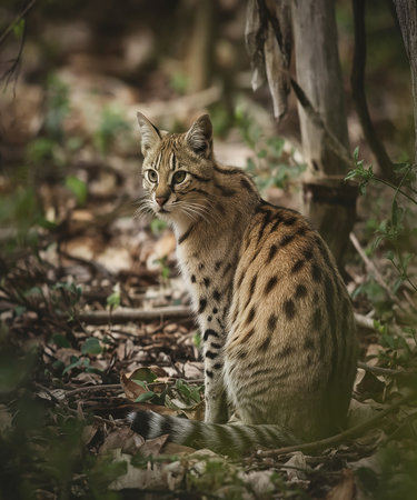 Portrait of Eurasian Lynx (Felis serval)の素材