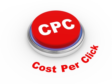 3d illustration of CPC ( Cost Per Click ) buttonの写真素材