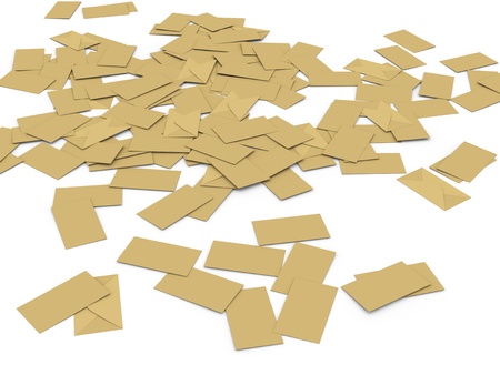 3d illustration of mass envelopesの写真素材