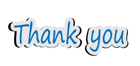 Illustration of word thank you stickerの写真素材
