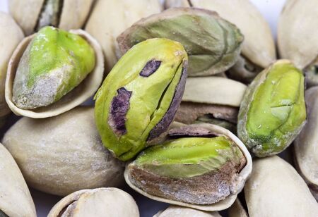 Roasted pistachios  a healthy snackの写真素材