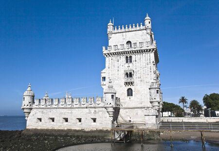 Belem Tower (Torre de Belem), UNESCO World Heritage Siteのeditorial素材
