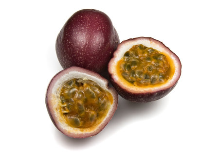 Halved Juicy Panama Passion Fruit