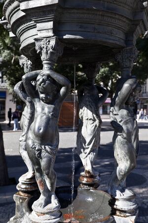 Fountain of the Little Angels is located in Rossio Squareのeditorial素材