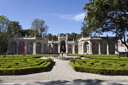 Cascade Gardens and former Aviary of the Belem Palace located in Lisbon, Portugal のeditorial素材