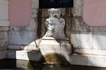 Fountain and Entry Square of the Belem Palace located in Lisbon, Portugal のeditorial素材