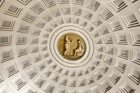 Detail of one of many domes in the Vatican Museumsの写真素材