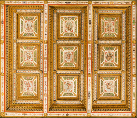 Fresco painting in Palatina Gallery, Palazzo Pitti (Pitti Palace), a Renaissance palace.のeditorial素材