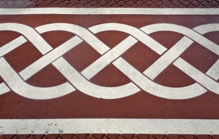 Decorative pattern on the street in Glen Innes. Glen Innes is a town located in the heart of the New England High Country in NSW, Australia, and retains its federation style buildings.の写真素材