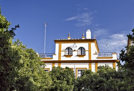 Beautiful house in the Jewish Quarter in Seville, Spainの写真素材