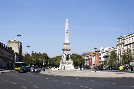 The Monument to the Restorers is an obelisk dedicated to the restoration of the independence of Portugal in 1640, after 60 years of Spanish domination, in Lisbon, Portugalのeditorial素材