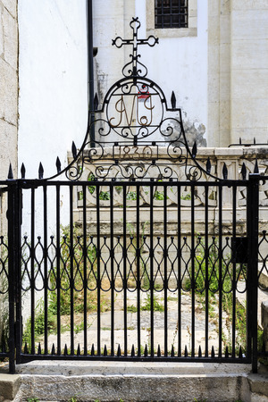 Beautiful 19th century iron gate at the Baroque Church of Saint Joseph of the Carpenters, in Lisbon, Portugalの写真素材