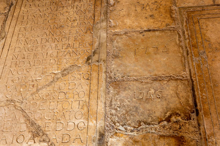 Different types of tombstones according to the religious social status of the nuns in the cloister...