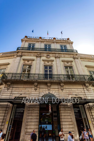 Facade of the Chiado Department Store, established on the former catholic convent destroyed by the...