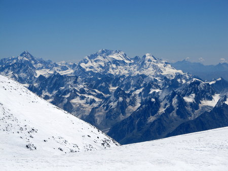 View at Caucasus mountainsの写真素材