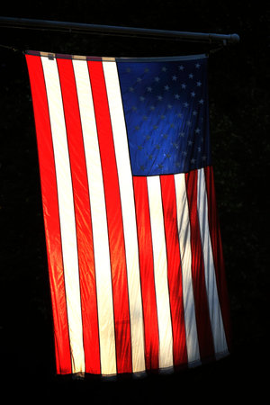 American flag on the mast