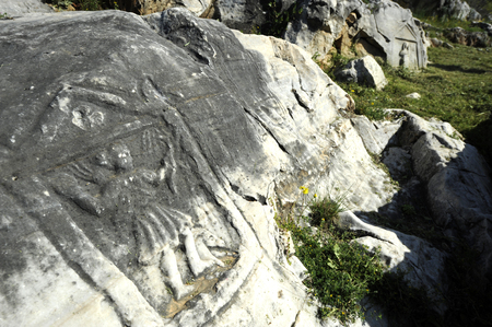 Ancient greece ruins near Kavalaの写真素材