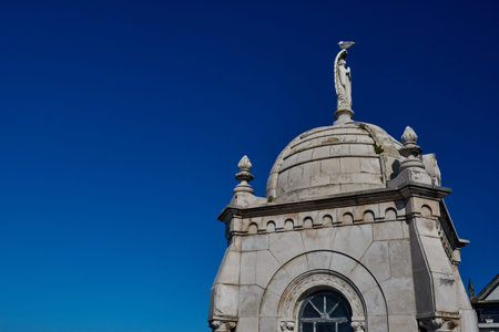 Detail of the picturesque cemetery in the Asturian town of Luarca.