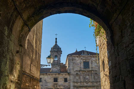 Monumental detail in the city of Santiago de Compostela in Galicia. Spain. High quality photoの写真素材