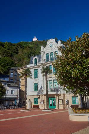 View of the Town Hall of Luarca in the east of Asturias.の写真素材
