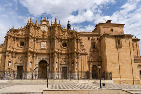 View of the cathedral of Guadix in the province of Granada in Spainの写真素材