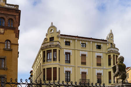 View of building in the city of Leon in Spainの写真素材