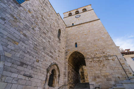 View of Santander Cathedral in Cantabria, Spainの写真素材