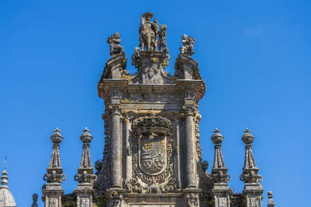 Detail Monastery of San Martino Pinario in the city of Santiago de Compostela in Galicia, Spain.の写真素材