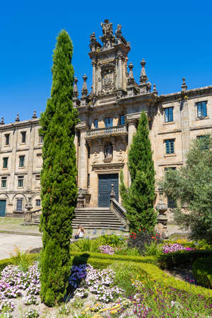 Monastery of San Martino Pinario in the city of Santiago de Compostela in Galicia, Spain.の写真素材