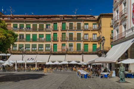 Segovia, Spain, October 19, 2021. View of the Plaza Mayor of Segovia, in Spainのeditorial素材