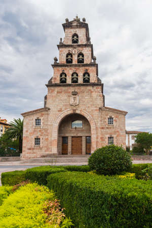Church of the Assumption in the Asturian city of Cangas de Onisの写真素材