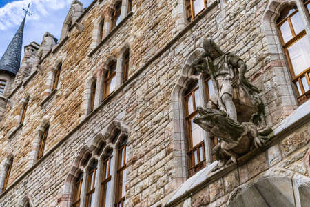 Casa Botines in the city of Leon in Spain.の写真素材