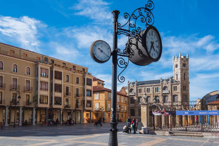 Leon, Spain, February 3, 2019. View of the city of Leon in Spainのeditorial素材