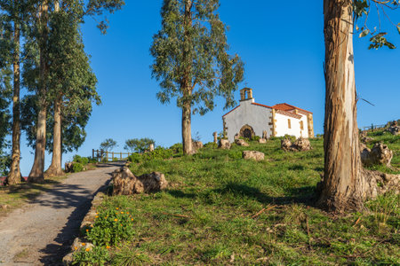 Chapel of San Antonio in the city of Candas, in Asturias, Spainの写真素材