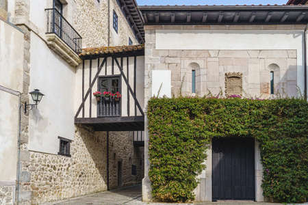 Streets and buildings of the tourist town of Llanes, in Asturias, Spain. . High quality photoの写真素材
