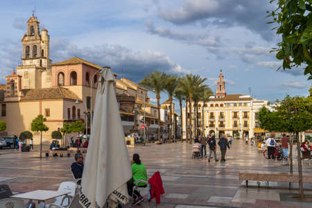 Ecija, Spain, March 9, 2022. Square of Spain in the Andalusian city of Ecija, province of Seville.のeditorial素材