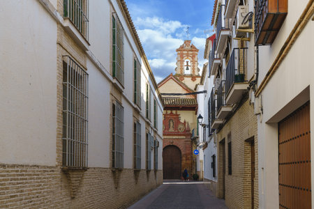 Ecija, Spain, March 9, 2022. Street in the city of Ecija, in Seville, Spain