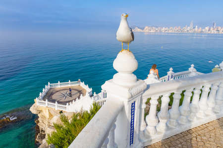 The Balcon del Mediterraneo in the tourist city of Benidorm, in Alicante, Spain.のeditorial素材