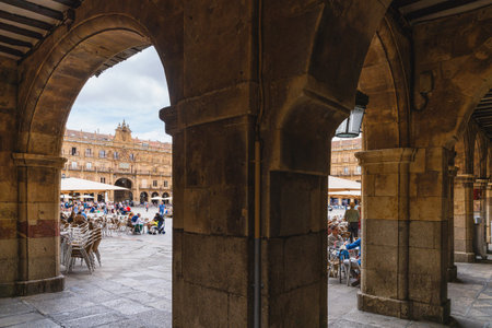 Salamanca, Spain, June 08, 2022. View of the spectacular Plaza Mayor of Salamanca in Spainのeditorial素材