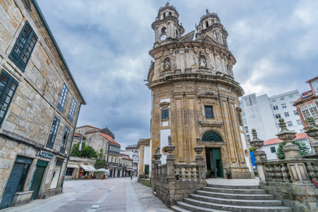 Pontevedra, Spain, October 9, 2022. La Peregrina Church in Pontevedra, Galicia, Spainのeditorial素材