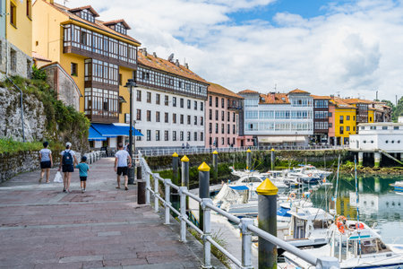 Llanes, Spain, July 24, 2021. View of the village of Llanes in Asturias, Spainのeditorial素材