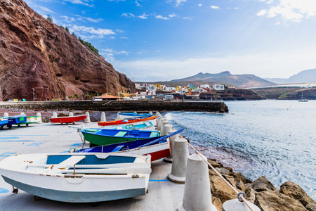 Sardina del Norte, Spain, December 29, 2022. Sardina del Norte, coastal town of Gran Canaria,のeditorial素材