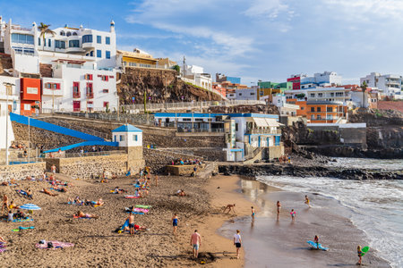 Sardina del Norte, Spain, December 29, 2022. Sardina del Norte, coastal town of Gran Canaria,のeditorial素材