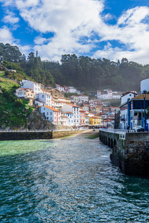 Cudillero, Asturias, Spain, November 9, 2022. View of the town of Cudillero, in Asturias, Spainのeditorial素材
