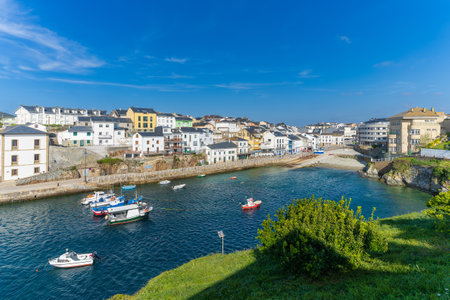 Tapia de Casariego, April 18, 2023. View of the village of Tapia de Casariego, in Asturias, Spain.のeditorial素材