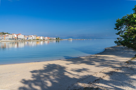 El Grove, Pontevedra, Spain, September 8, 2023. View of the Galician village of O Grove, in Pontevedra, Galiciaのeditorial素材
